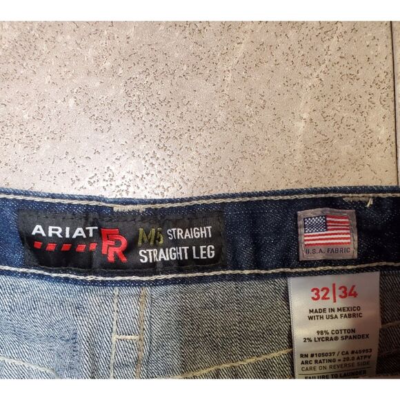 Ariat FR M5 Straight Leg Jeans Size 32 x 34 - Picture 4 of 6